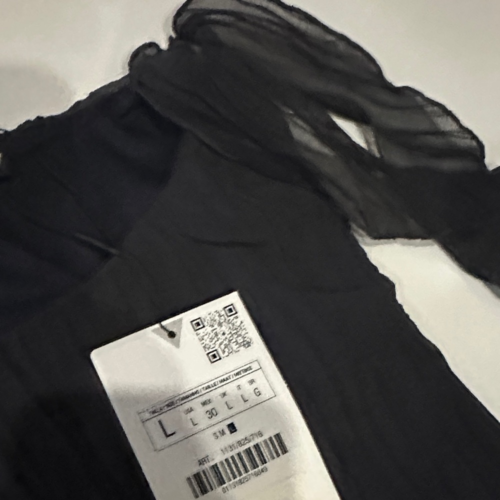 Zara Black Pleated Ruffle Hem Dress- FINAL PRICE - Picture 7 of 8